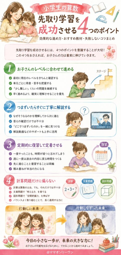 先取り学習を成功させる4つのポイント