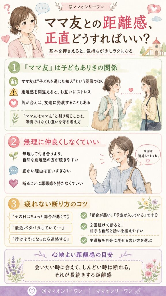 ママ友との距離感、正直どうすればいい？