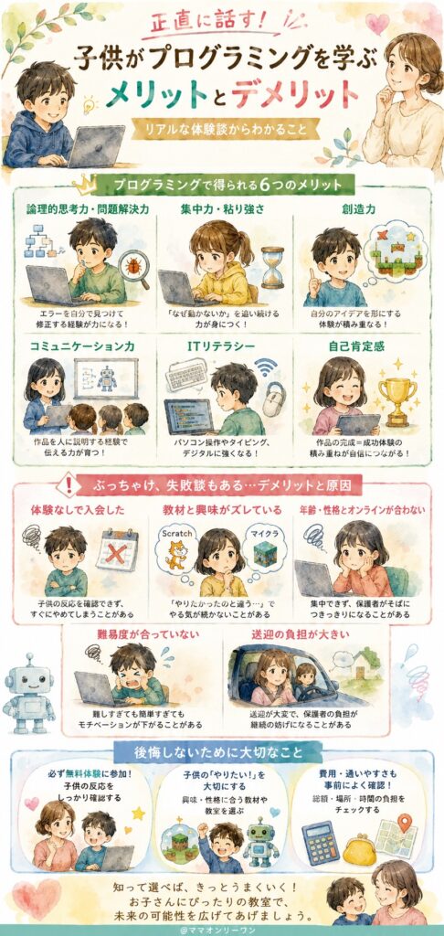 正直に話す！子供がプログラミングを学ぶメリットとデメリット