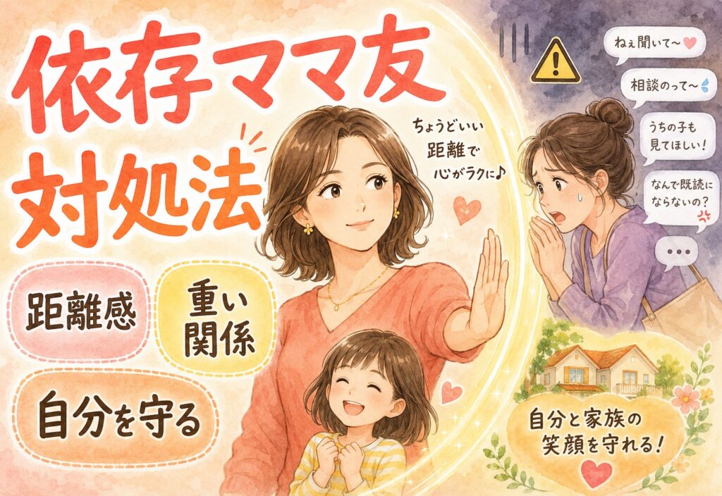 ママ友の依存が怖い時の対処法と距離感の整え方｜重い関係から自分を守る方法