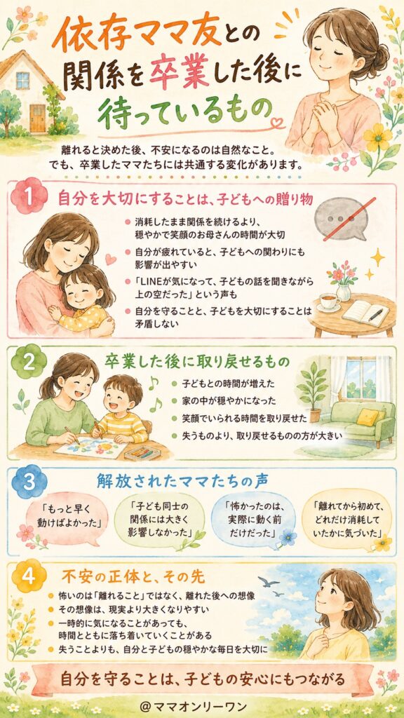 依存ママ友との関係を卒業した後に待っているもの