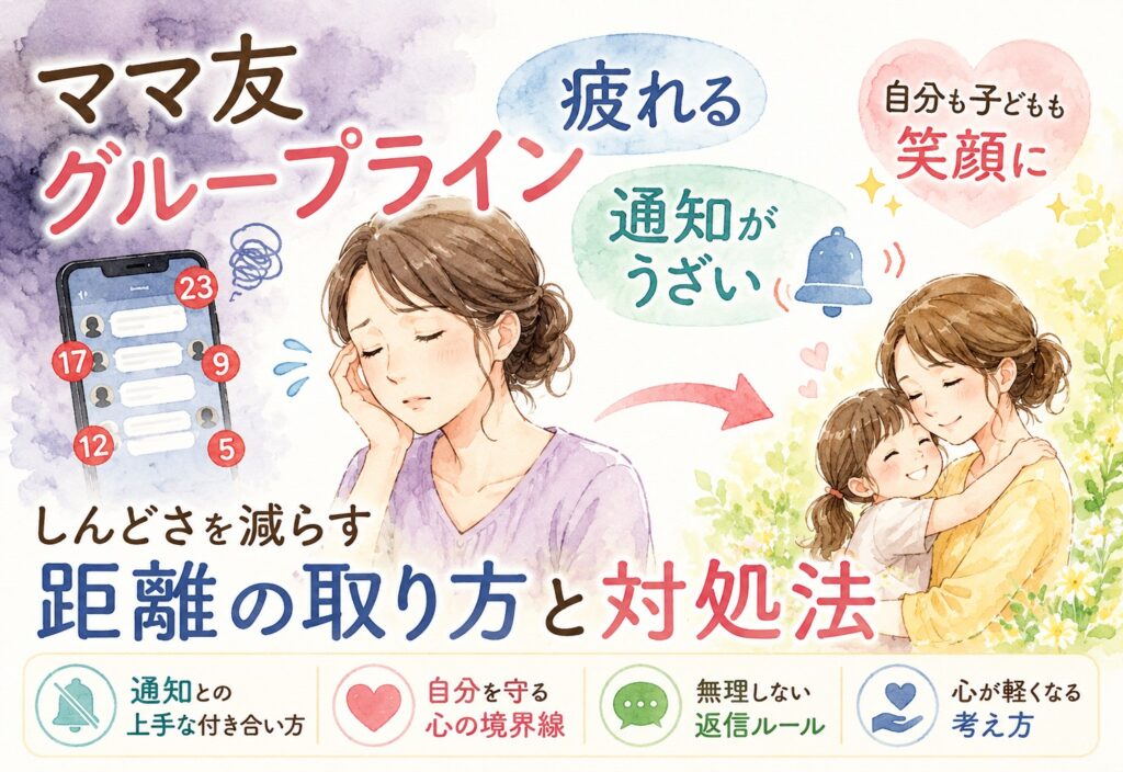 ママ友グループラインが疲れるし通知がうざい時に読む話｜しんどさを減らす距離の取り方と対処法
