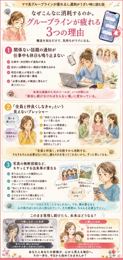 なぜこんなに消耗するのか。グループラインが疲れる3つの理由