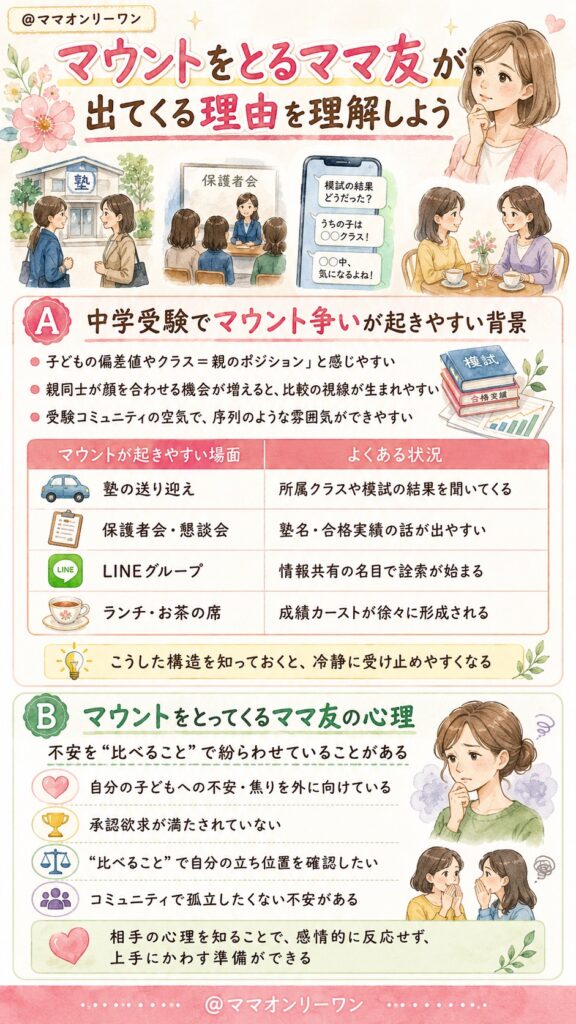 マウントをとるママ友が出てくる理由を理解しよう