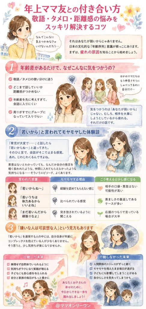 年上ママ友との付き合いに疲れるのは、あなただけじゃない