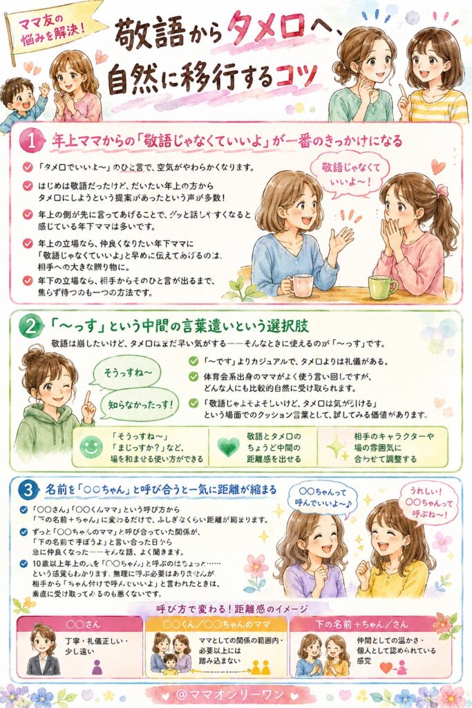敬語からタメ口へ、自然に移行するコツ