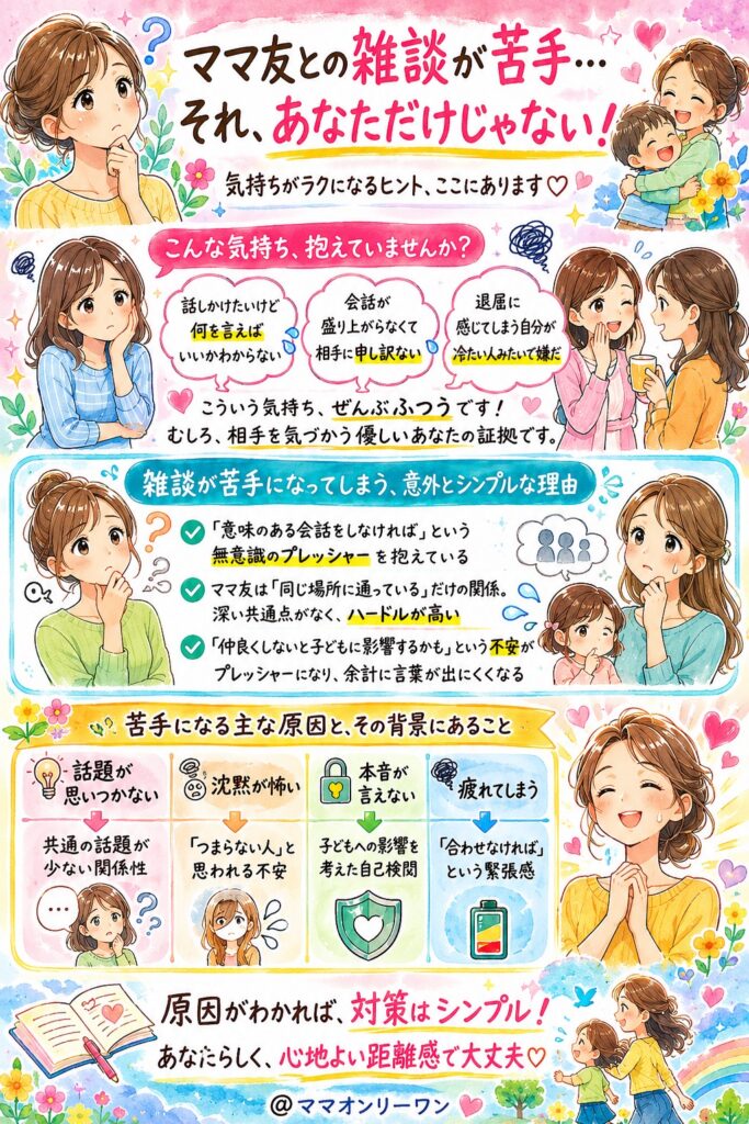 ママ友との雑談が苦手…それ、あなただけじゃない