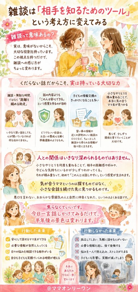 雑談は「相手を知るためのツール」という考え方に変えてみる