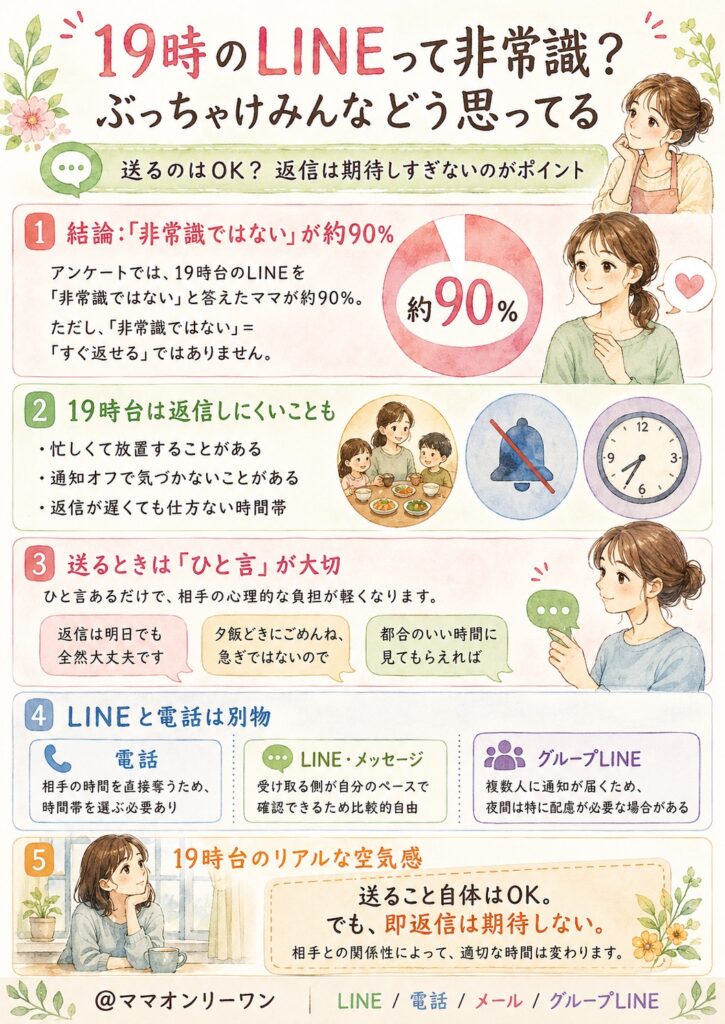 19時のLINEって非常識？ぶっちゃけみんなどう思ってる