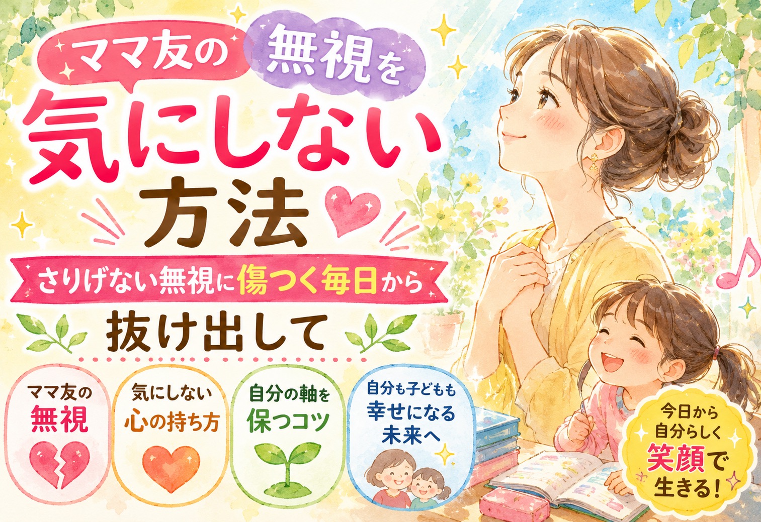 ママ友の無視を気にしない方法｜さりげない無視に傷つく毎日から抜け出して自分の軸を保つコツ