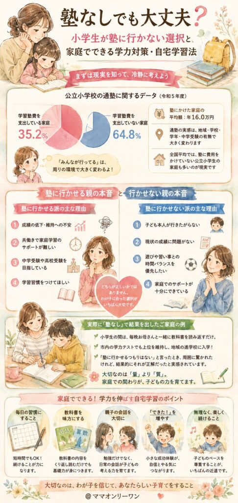 「塾に行かないと遅れる」は本当か――まず現実を知っておきたい