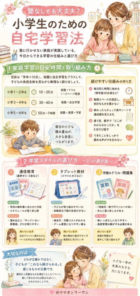 行かせない家庭が実践している自宅学習法