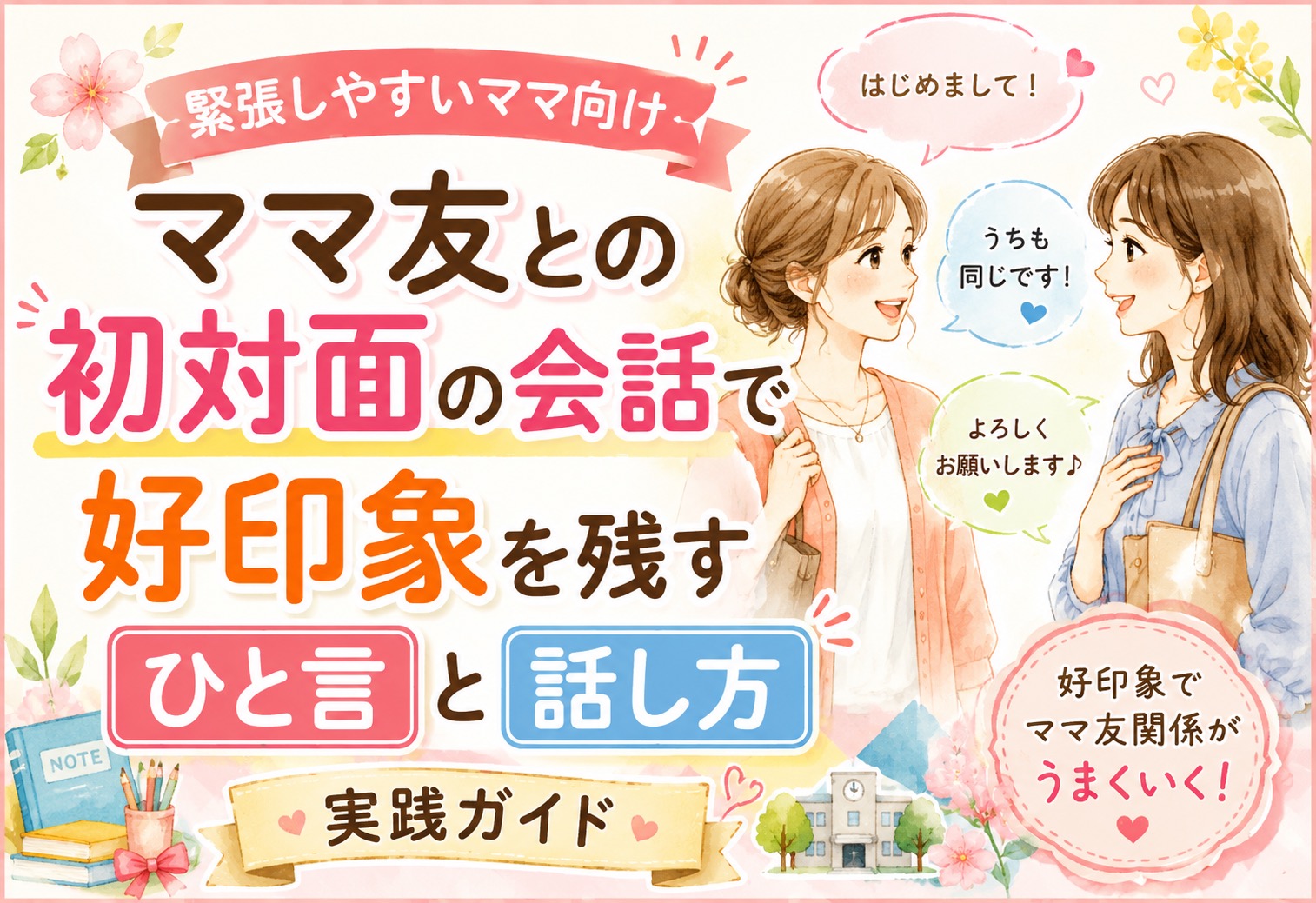 ママ友との初対面の会話で好印象を残すひと言と話し方｜緊張しやすいママ向け実践ガイド