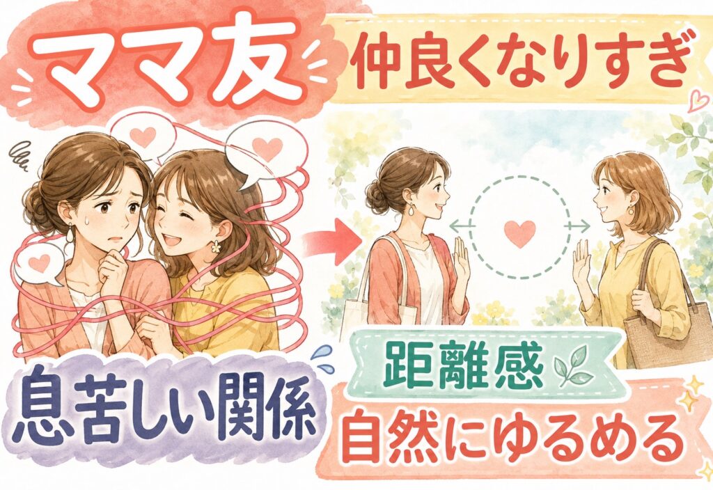 ママ友と仲良くなりすぎた時どうする？息苦しい関係を自然にゆるめる距離感の戻し方