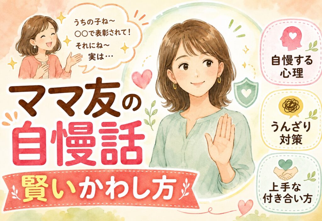ママ友が自慢する心理と賢いかわし方｜うんざりする自慢話への上手な付き合い方