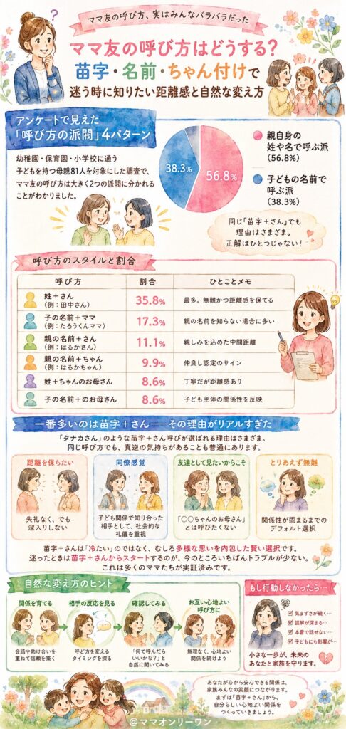 ママ友の呼び方、実はみんなバラバラだった