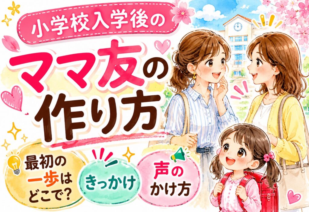 小学校入学後のママ友の作り方｜最初の一歩はどこで踏み出す？きっかけ・声のかけ方を解説