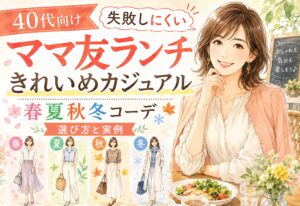 ママ友ランチのコーデ40代向け|失敗しにくいきれいめカジュアルの選び方と春夏秋冬の実例