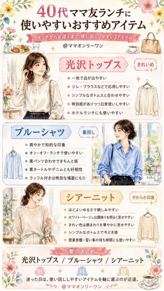 40代ママ友ランチに使いやすいおすすめアイテム