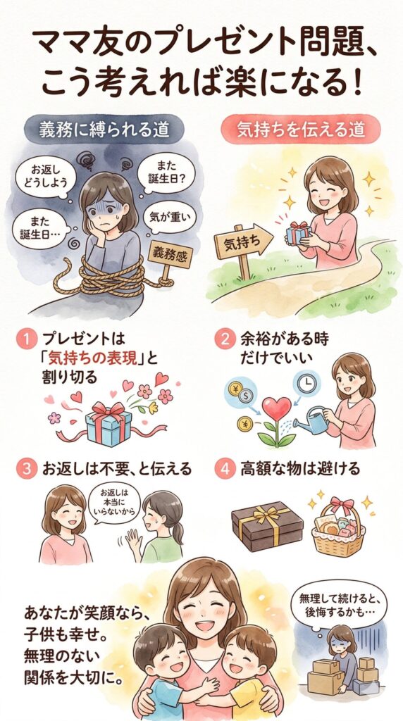 ママ友との関係をもっと楽にするプレゼントとの付き合い方