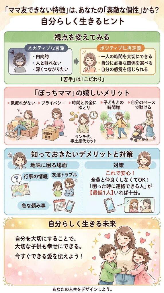 「ママ友できない特徴」に当てはまっても落ち込まないで