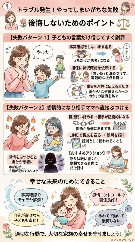 トラブル発生時にやってしまいがちな失敗パターン