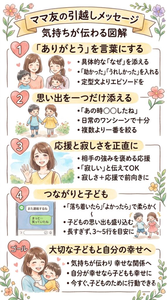 ママ友の引越しメッセージ、何を書けば気持ちが伝わる？