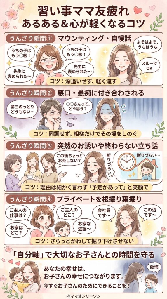 習い事のママ友付き合いがめんどくさいと感じる理由