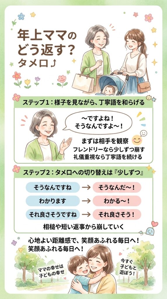 年上ママにタメ口で話しかけられたときの対応