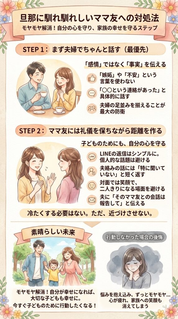 旦那に馴れ馴れしいママ友への対処法