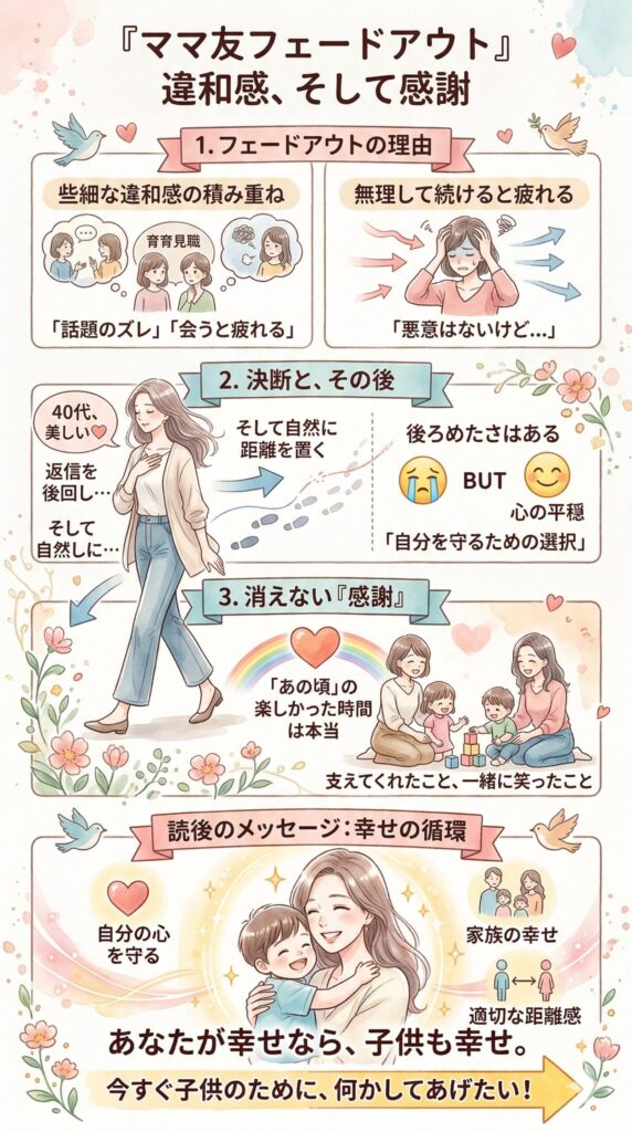 正直に言う。私も、ママ友をフェードアウトしたことがある