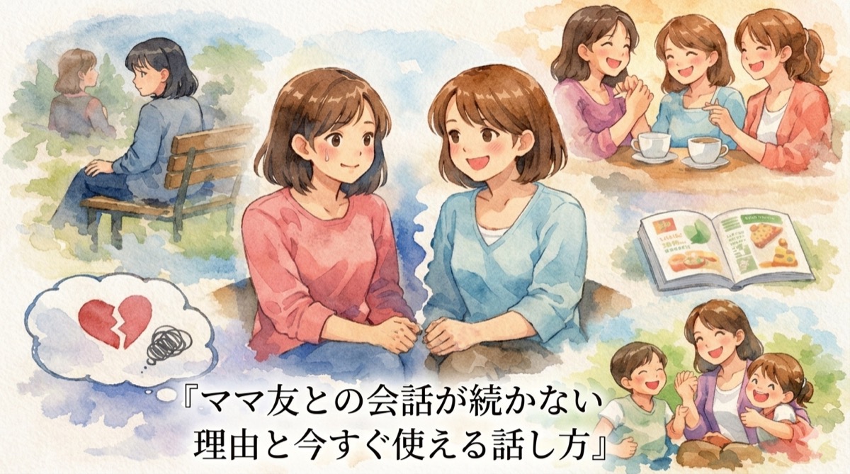 ママ友との会話が続かない理由と今すぐ使える話し方・話題の選び方【気まずさ解消】