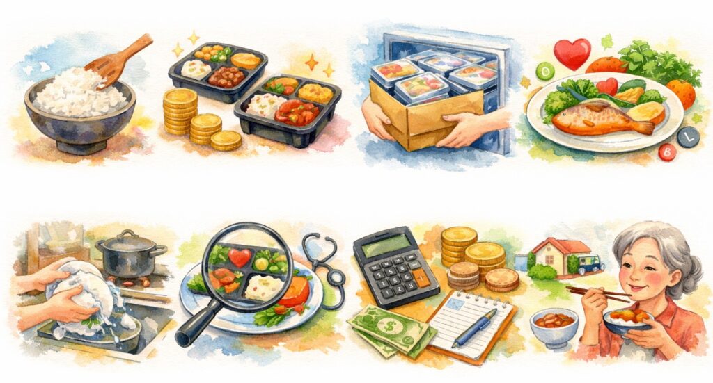 まとめ:高齢者向け宅配弁当でおかずのみを選ぶメリットと注意点|6サービスを栄養・費用で比較