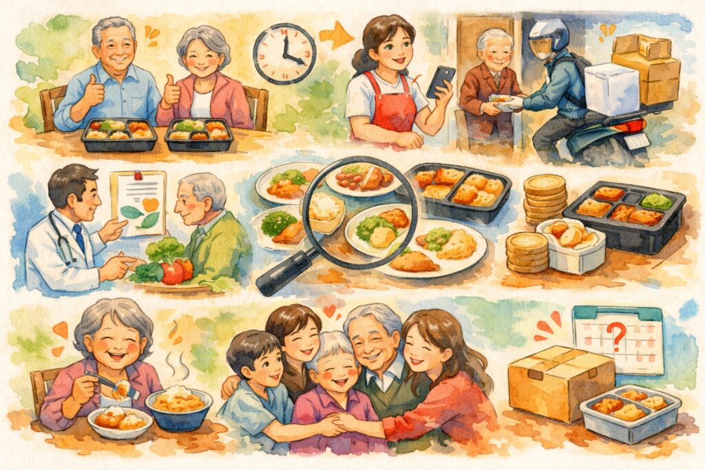 まとめ:高齢者向け食事宅配おすすめ10選|60代、70代が美味しいと感じるサービスの選び方を本音で徹底比較