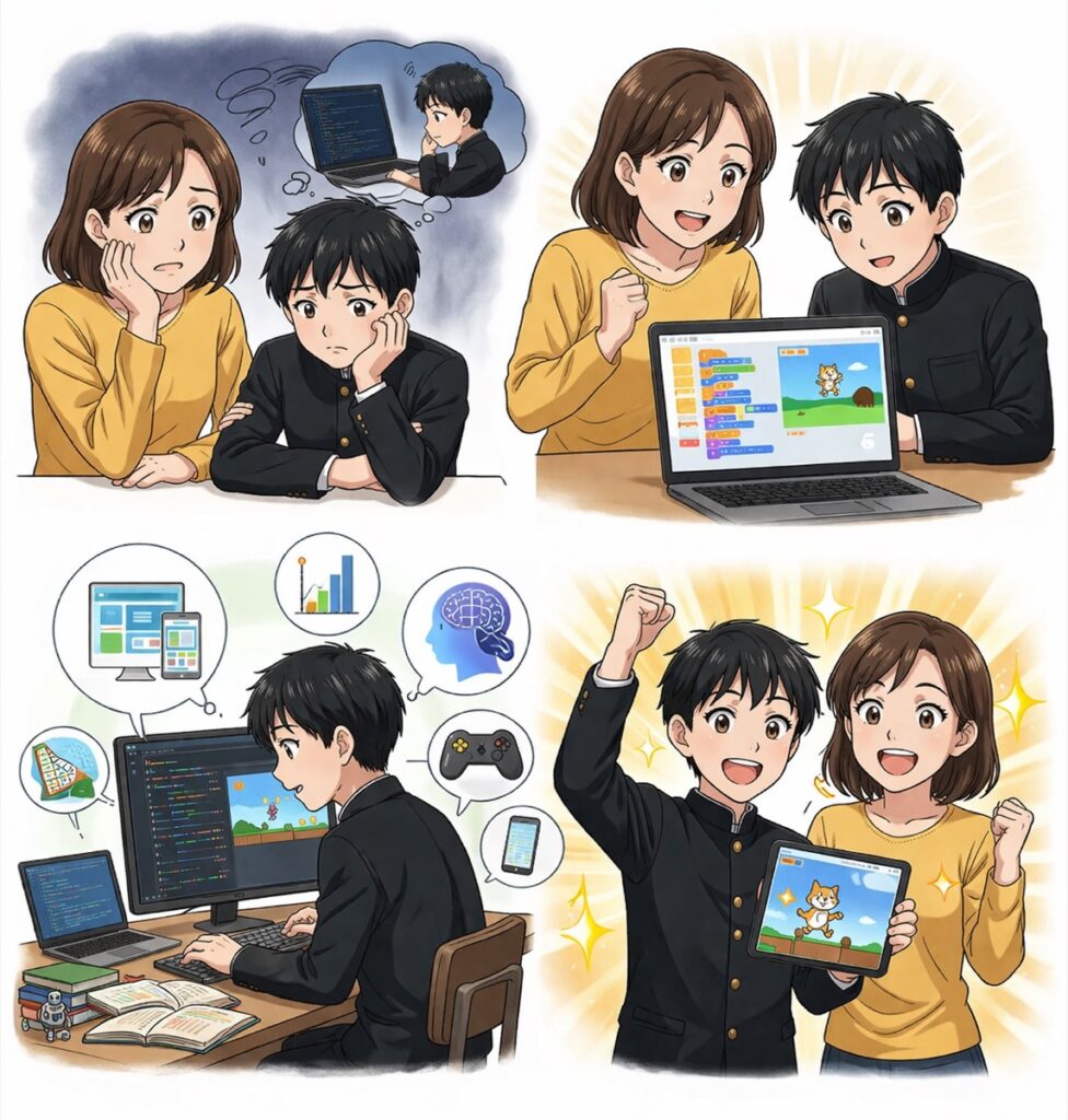 中学生が最初に学ぶべきプログラミング言語は？目的・性格別おすすめ5選と教室の選び方