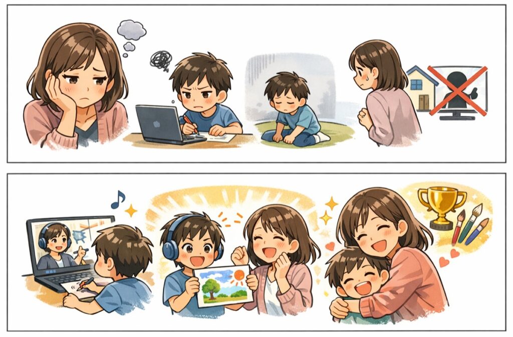  オンライン絵画教室【小学生向けおすすめ7選】自宅で本格的に絵を学ぶ方法と月謝・費用を徹底比較