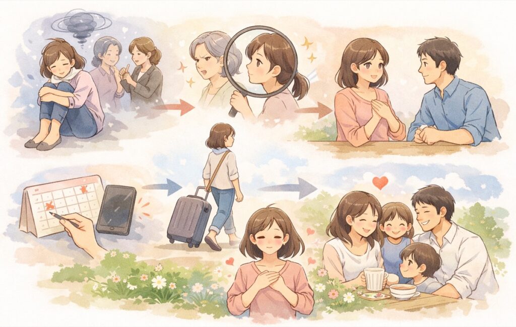 まとめ：姑にざまあみろと思うほど限界な人へ｜心を守るための気持ちの整理法