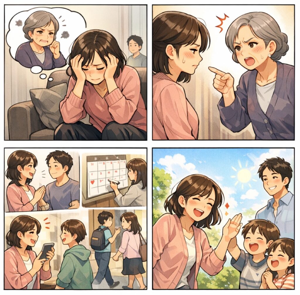 嫌いな姑との付き合い方を徹底解説|心を削られない距離感・会い方・夫の動かし方