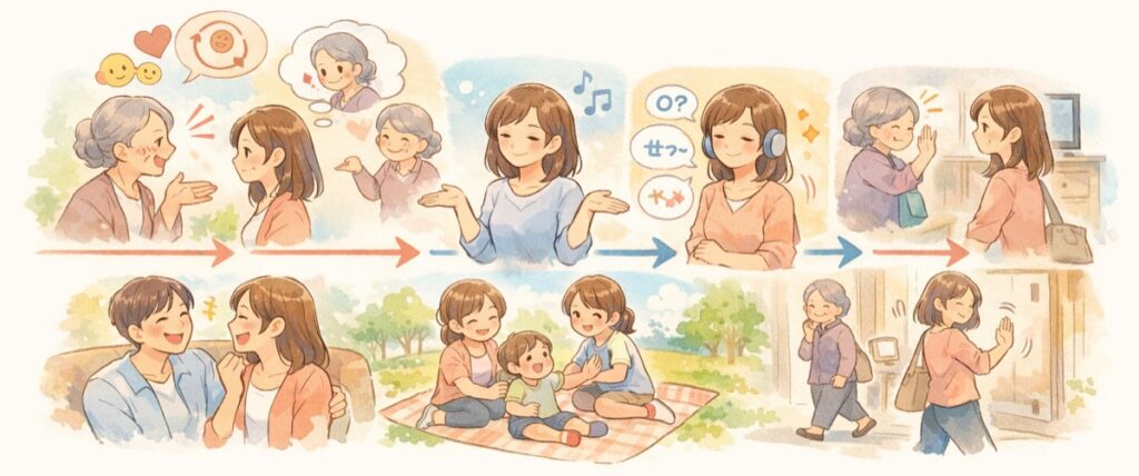 まとめ:姑が自分の話ばかりする心理とは?しんどい会話を軽くする受け流し方