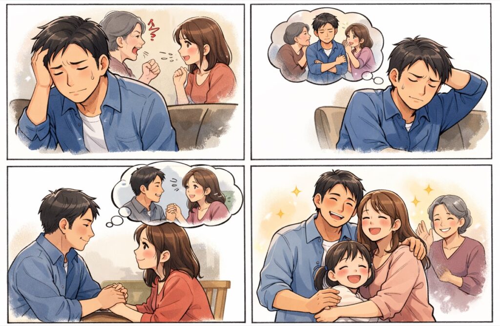 嫁姑問題で夫は何を感じている?動かない夫の本音と関係を整える具体的なヒント