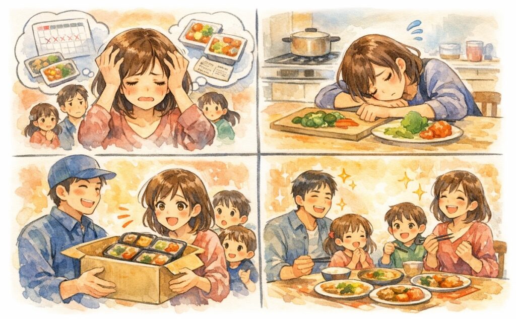 宅食は都度購入だけでOK？定期が苦手な4人家族のための失敗しないサービスの選び方