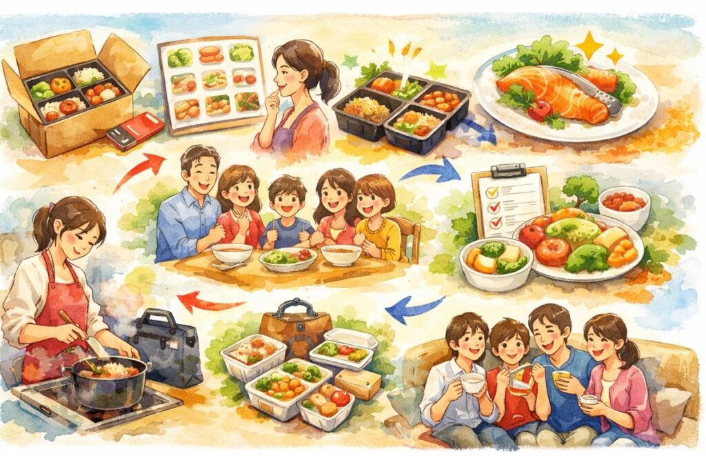 まとめ：宅食は都度購入だけでOK？定期が苦手な4人家族のための失敗しないサービスの選び方