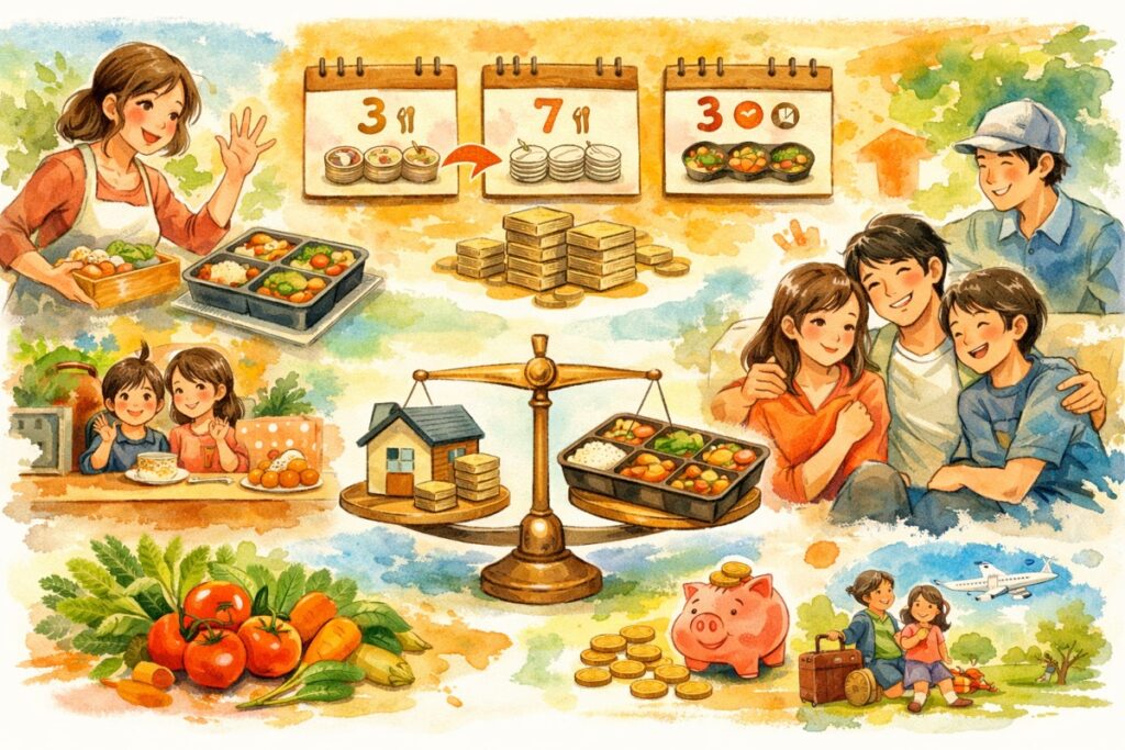 まとめ：宅食は1ヶ月いくらかかる？4人家族の費用を送料込みで徹底計算｜月額早見表と節約の考え方