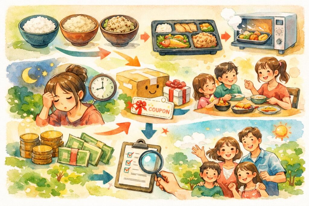 まとめ：ご飯付き宅食の失敗しない選び方｜白米・玄米・ダイズライス別に料金と使いやすさで徹底比較
