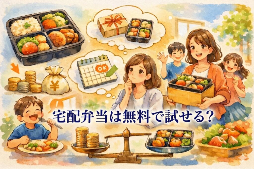 宅配弁当は無料で試せる？お試しセット・初回割引の違いと自分に合ったサービスの見つけ方