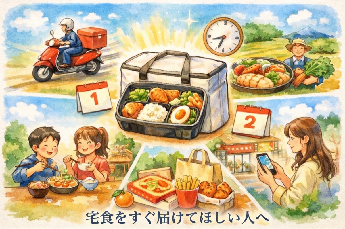 宅食をすぐ届けてほしい人へ｜当日・翌日OKの即日配送4選と後悔しない選び方