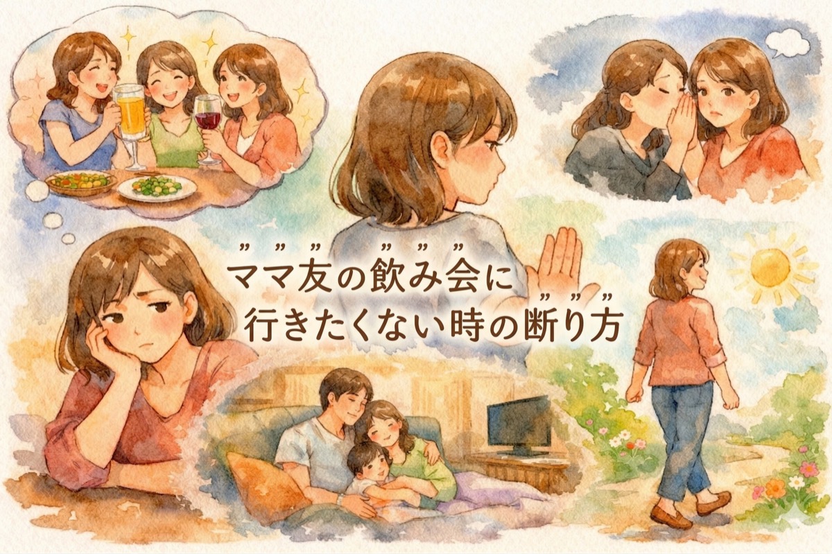 ママ友の飲み会に行きたくない時の断り方｜気まずくなりにくい5つの言い方と気持ちの整え方