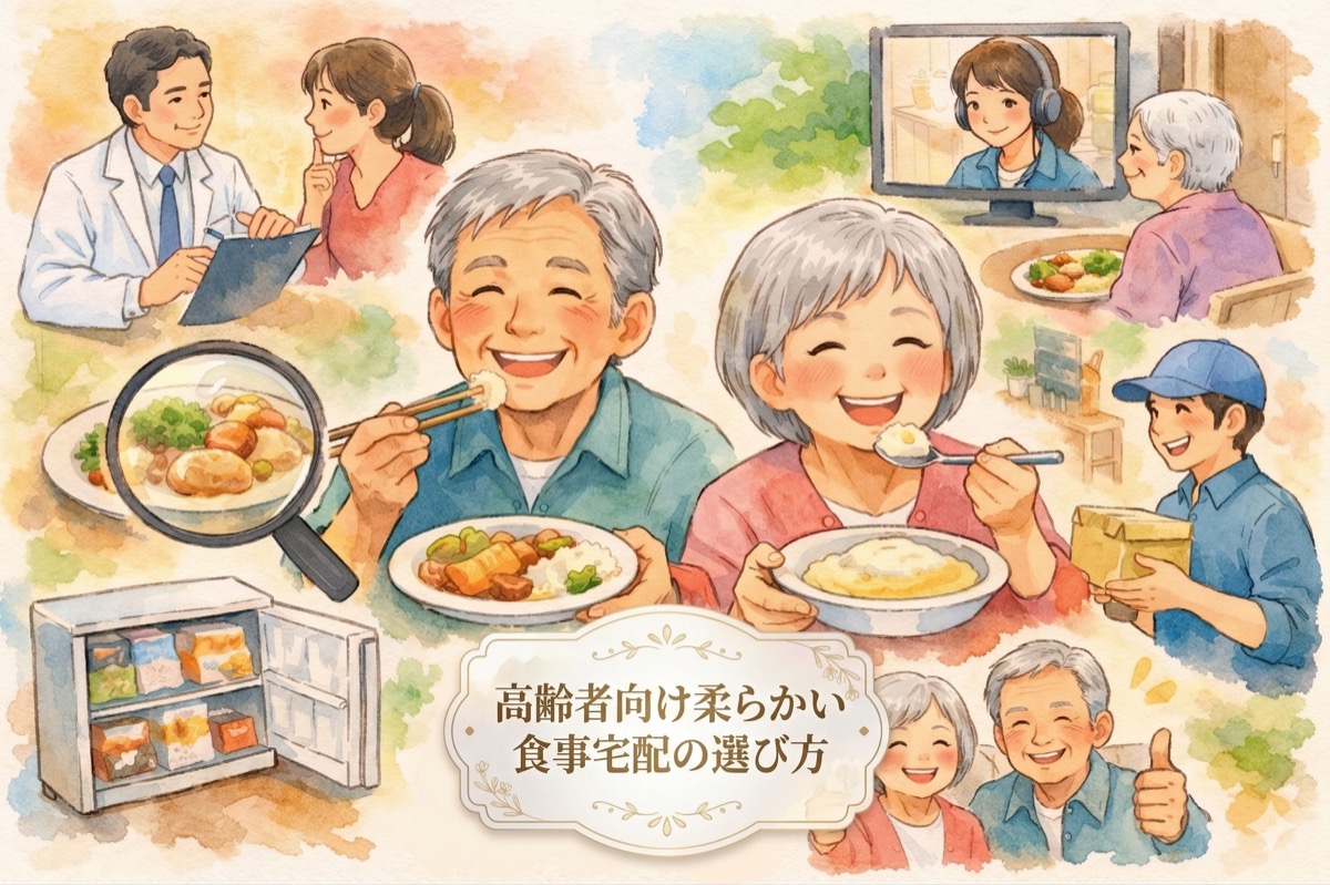 高齢者向け柔らかい食事宅配の選び方｜やわらか食・ムース食の違いと失敗しないサービス比較