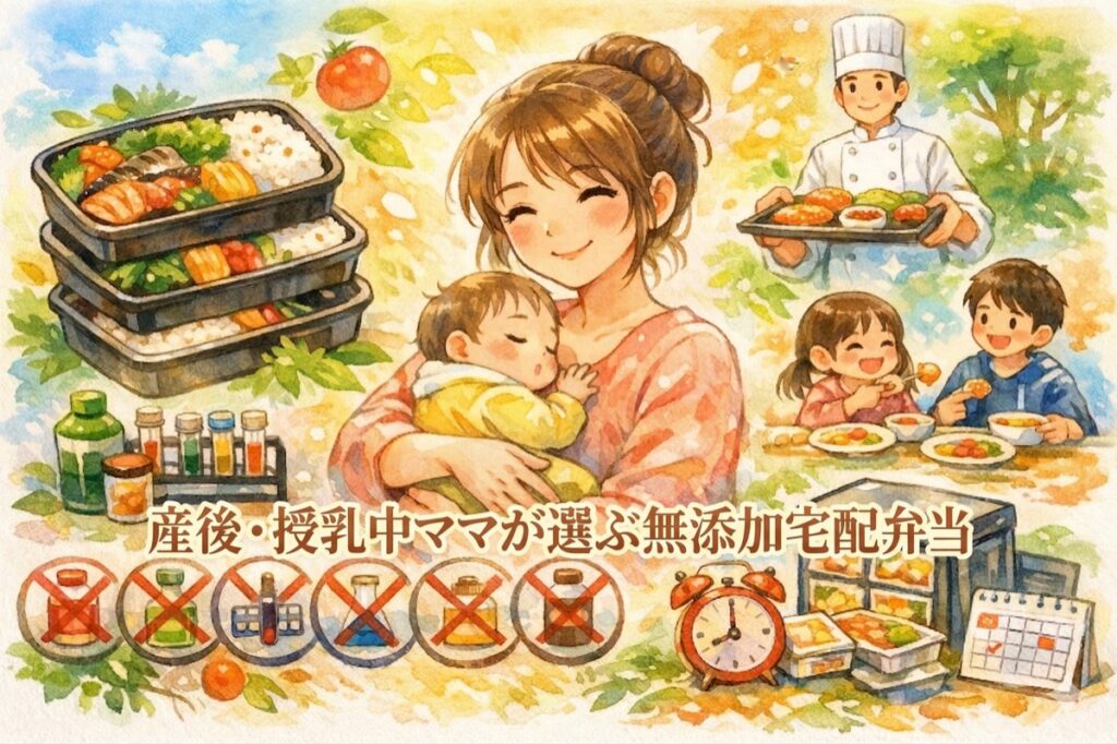 産後・授乳中ママが選ぶ無添加宅配弁当｜失敗しない選び方と体をいたわる5つのコツ