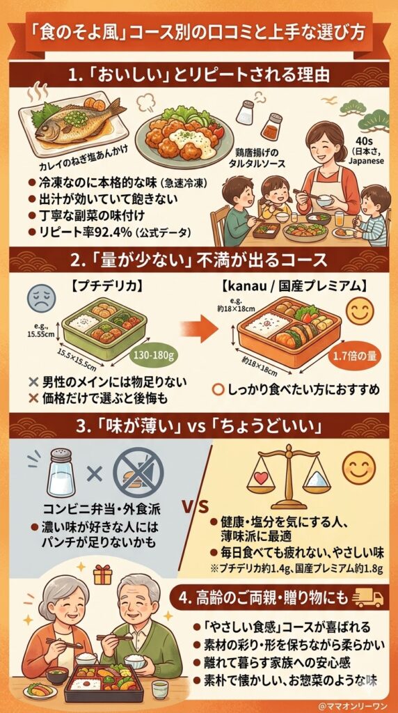 実際に食べた人の口コミ・評判をコース別に整理する